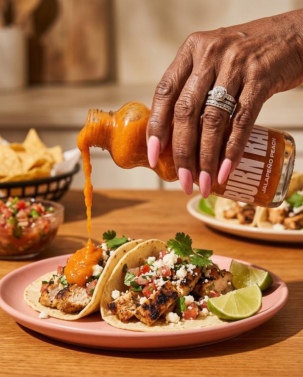 BURN RATE HOT SAUCE — The pour