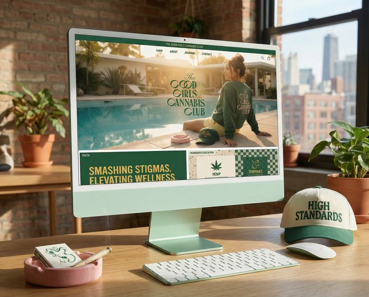 GOOD GIRLS CANNABIS CLUB — Website, in situ