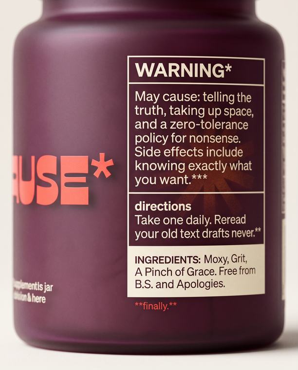 PAUSE* — The warning label